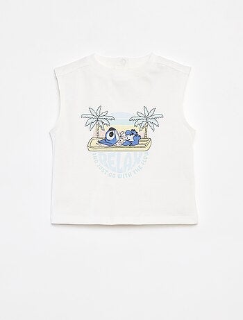 Camiseta estampada de algodón sin mangas 'Disney'