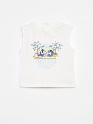 Camiseta estampada de algodón sin mangas 'Disney'