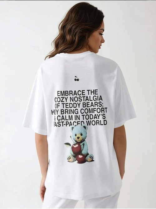 Camiseta estampada de cuello redondo de gran tamaño hiccup - Kiabi