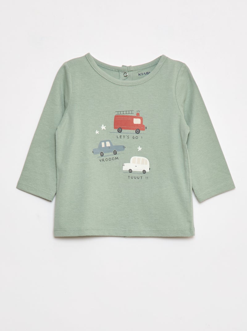 Camiseta estampada de dinosaurio Verde - Kiabi