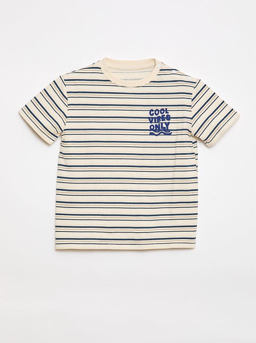 Camiseta estampada de manga corta - Colección fácil de poner - Kiabi