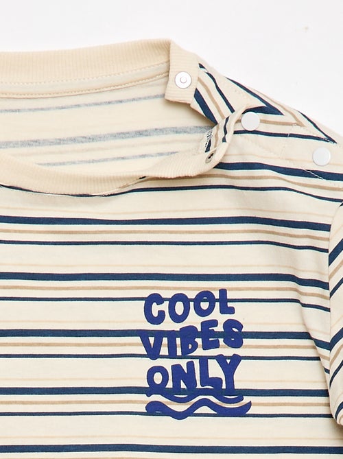 Camiseta estampada de manga corta - Colección fácil de poner - Kiabi