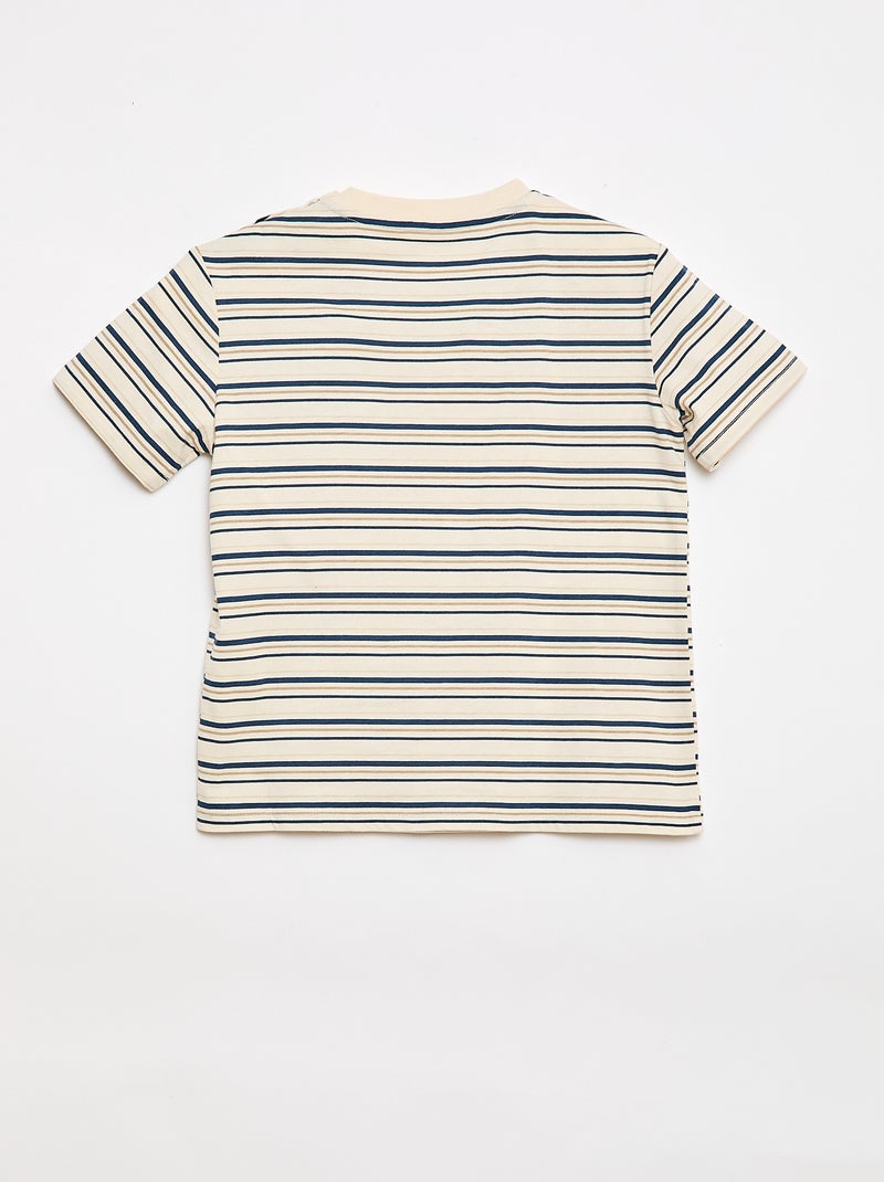 Camiseta estampada de manga corta - Colección fácil de poner Beige - Kiabi