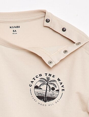 Camiseta estampada de manga corta - Colección fácil de poner