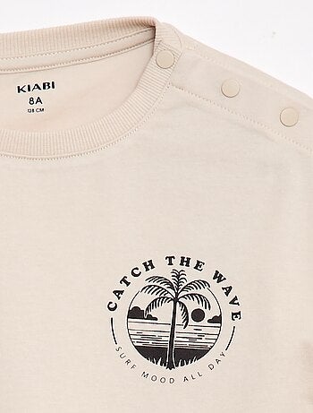 Camiseta estampada de manga corta - Colección fácil de poner