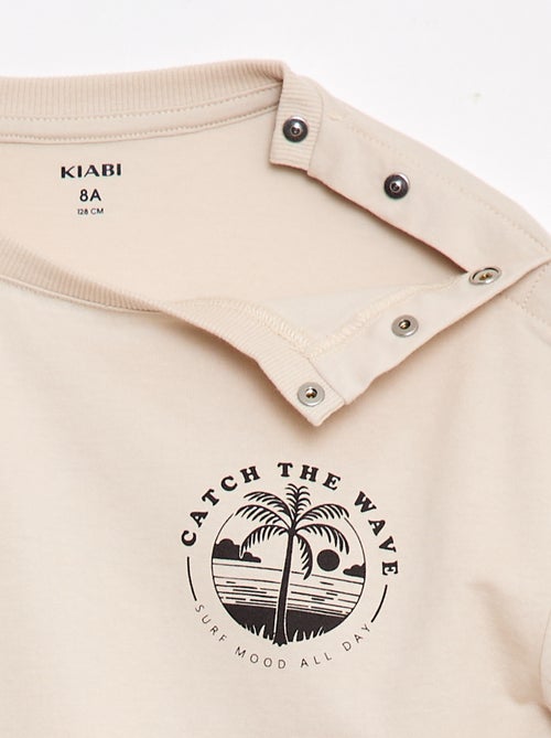 Camiseta estampada de manga corta - Colección fácil de poner - Kiabi