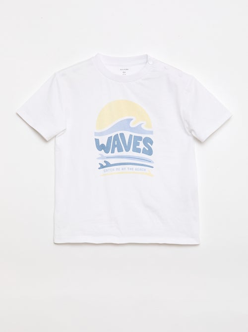 Camiseta estampada de manga corta - Colección fácil de poner - Kiabi
