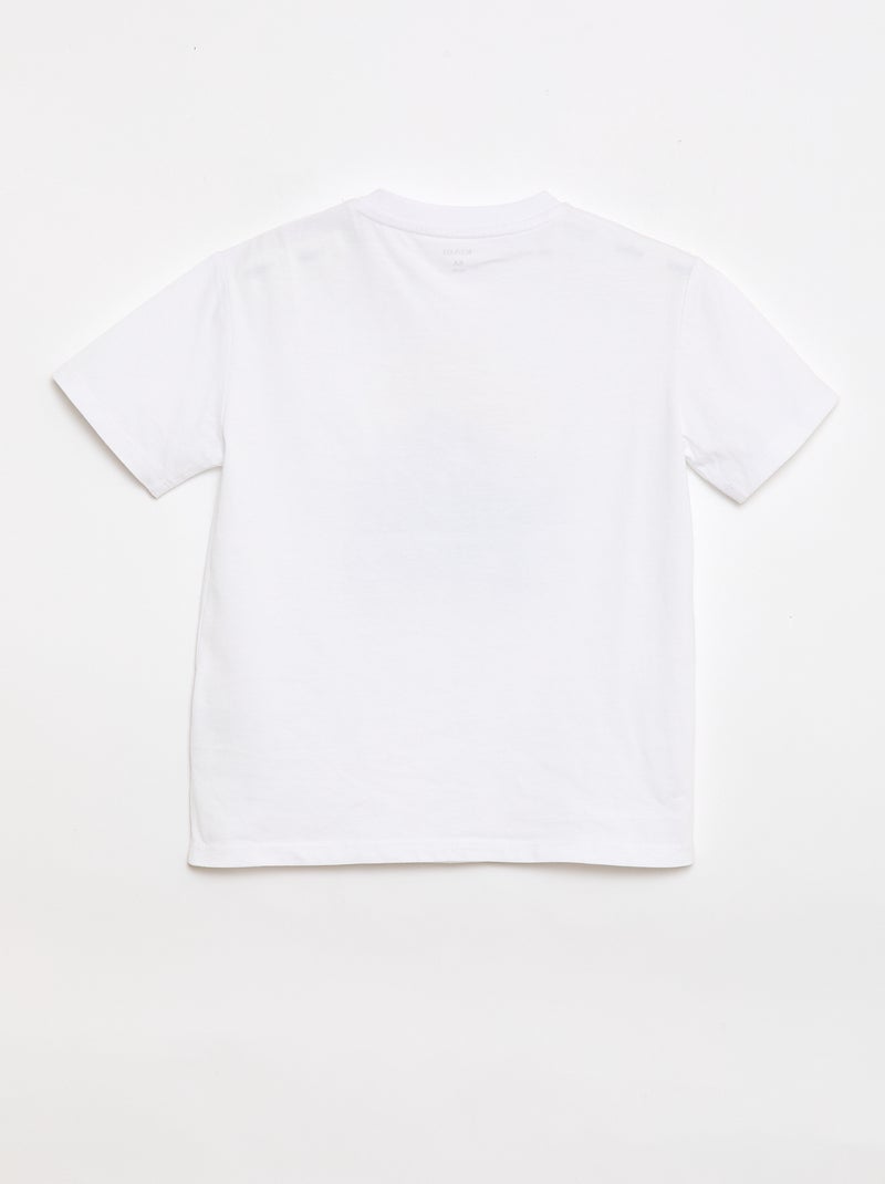 Camiseta estampada de manga corta - Colección fácil de poner Blanco - Kiabi