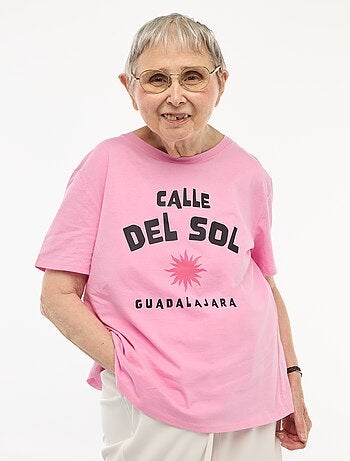 Camiseta estampada de manga corta - Fácil de Poner