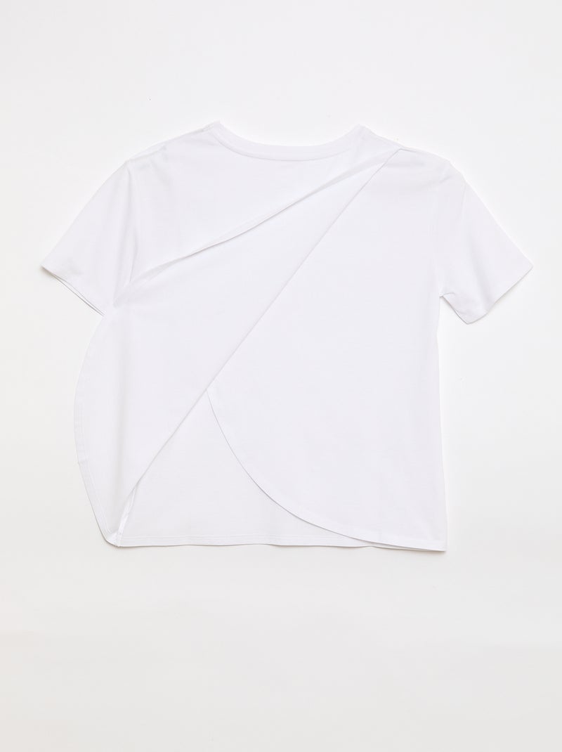 Camiseta estampada de manga corta - Fácil de Poner Blanco - Kiabi