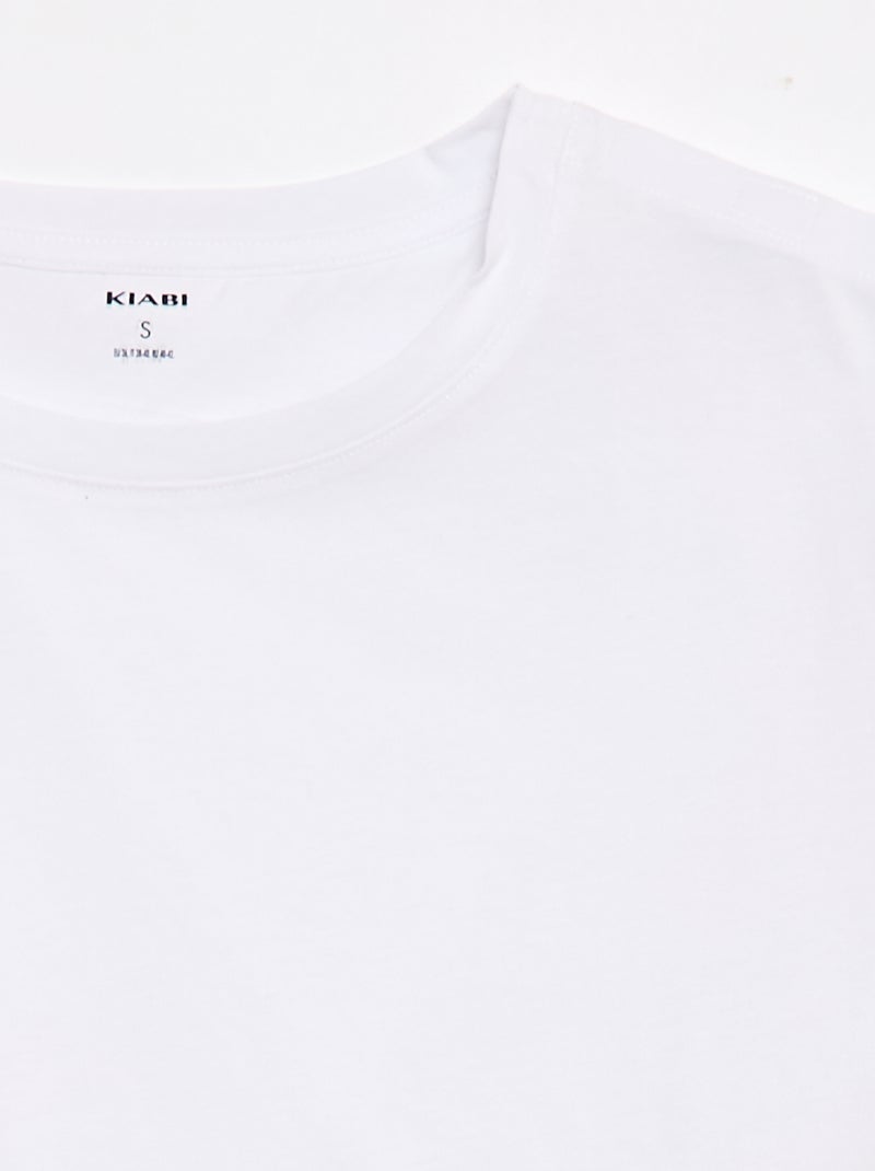 Camiseta estampada de manga corta - Fácil de Poner Blanco - Kiabi