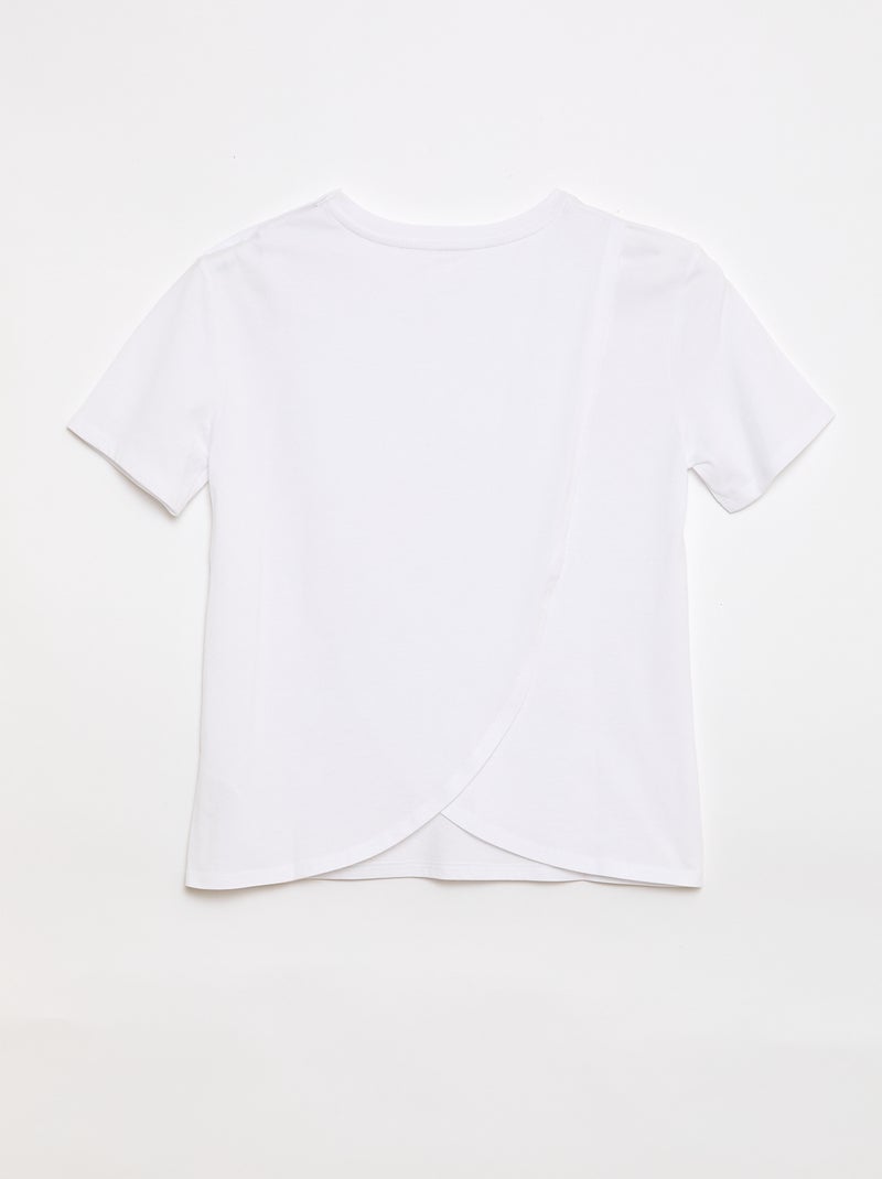 Camiseta estampada de manga corta - Fácil de Poner Blanco - Kiabi