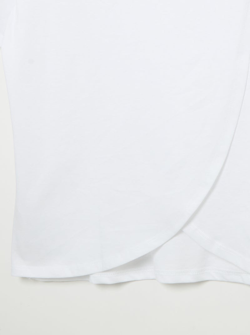 Camiseta estampada de manga corta - Fácil de Poner Blanco - Kiabi