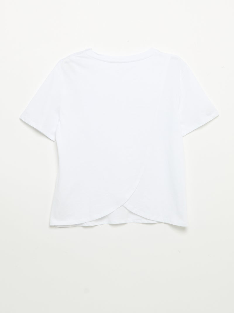 Camiseta estampada de manga corta - Fácil de poner Blanco - Kiabi