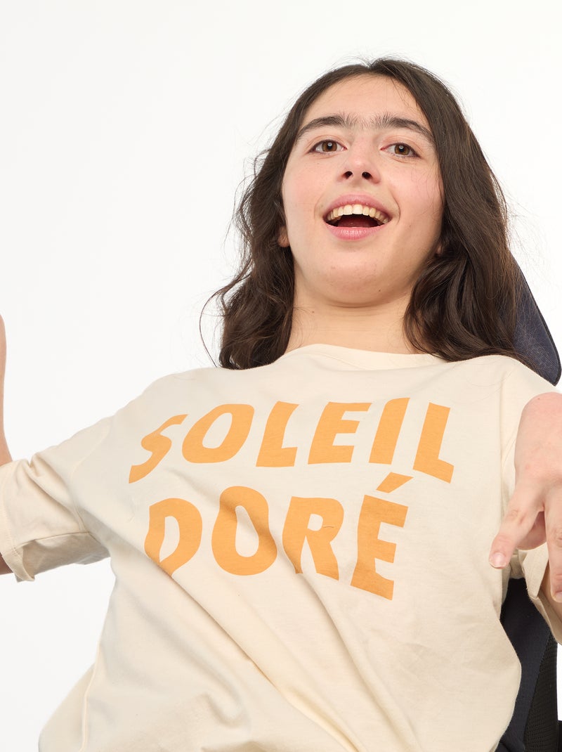 Camiseta estampada de manga corta - Fácil de Poner Blanco - Kiabi