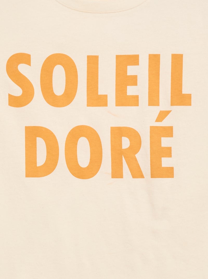 Camiseta estampada de manga corta - Fácil de Poner Blanco - Kiabi