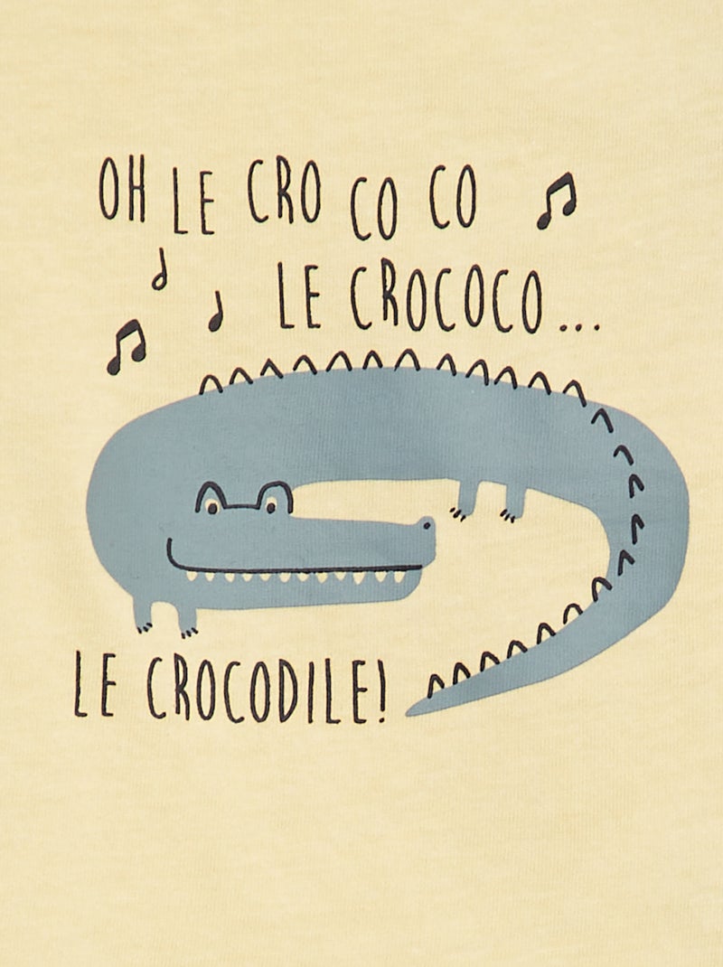 Camiseta estampada de manga corta AMARILLO - Kiabi