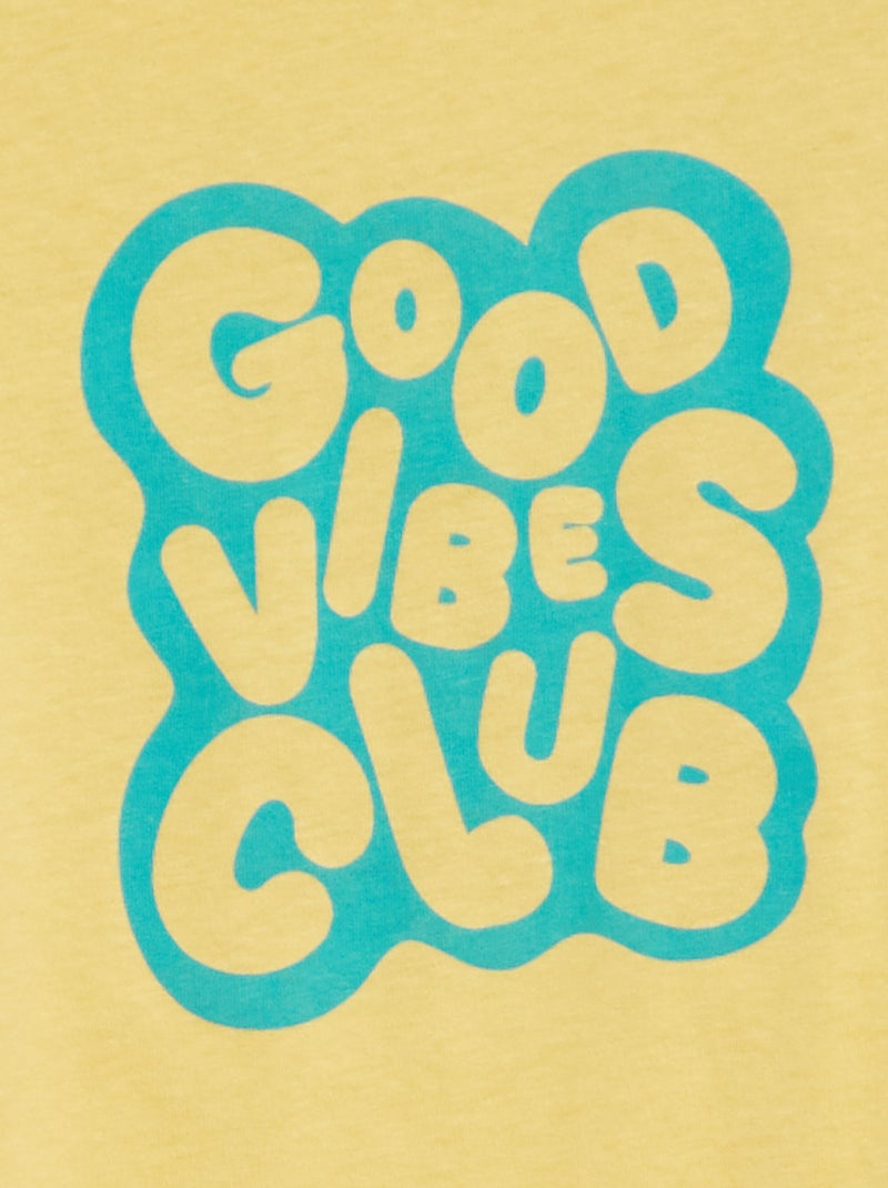 Camiseta estampada de manga corta AMARILLO - Kiabi