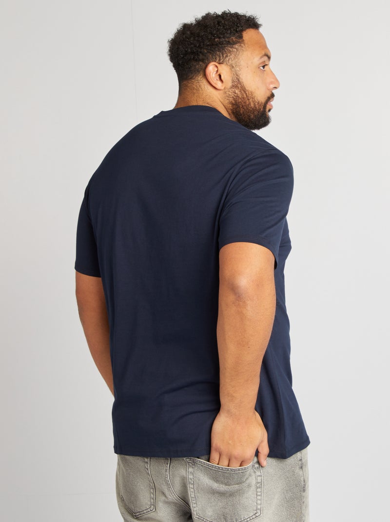 Camiseta estampada de manga corta - AZUL - Tallas grandes - Hombre - 10 ...