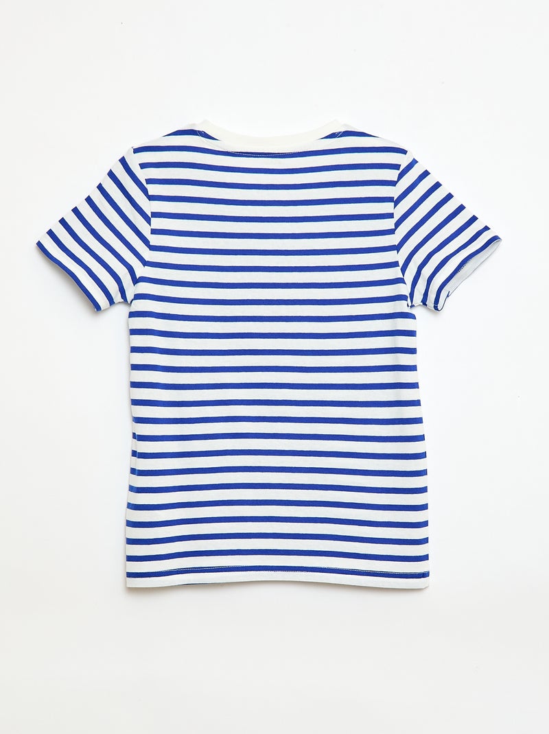 Camiseta estampada de manga corta Azul - Kiabi
