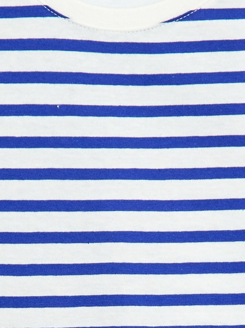 Camiseta estampada de manga corta Azul - Kiabi