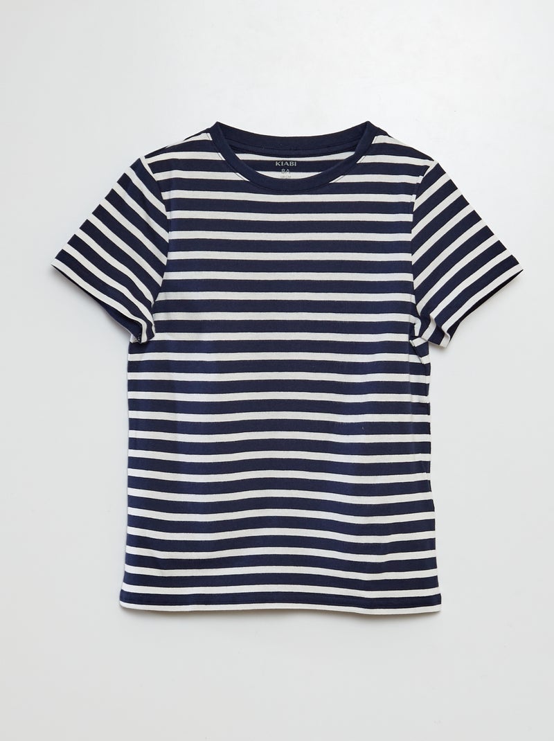 Camiseta estampada de manga corta AZUL - Kiabi