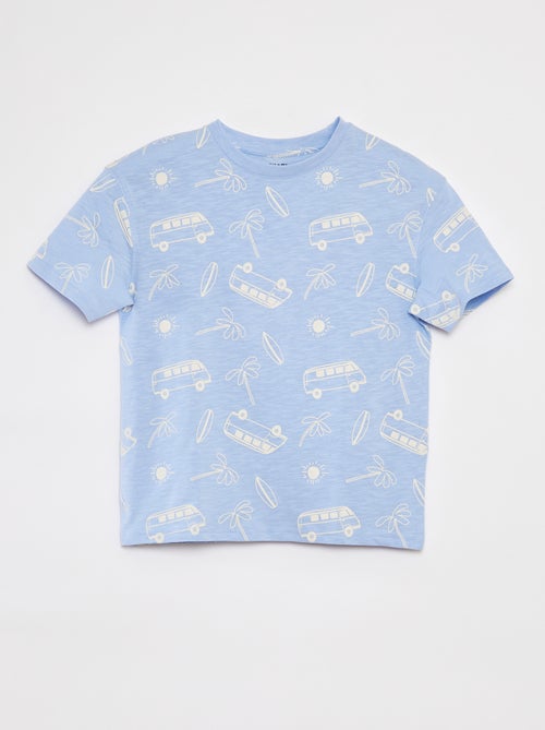Camiseta estampada de manga corta - Kiabi