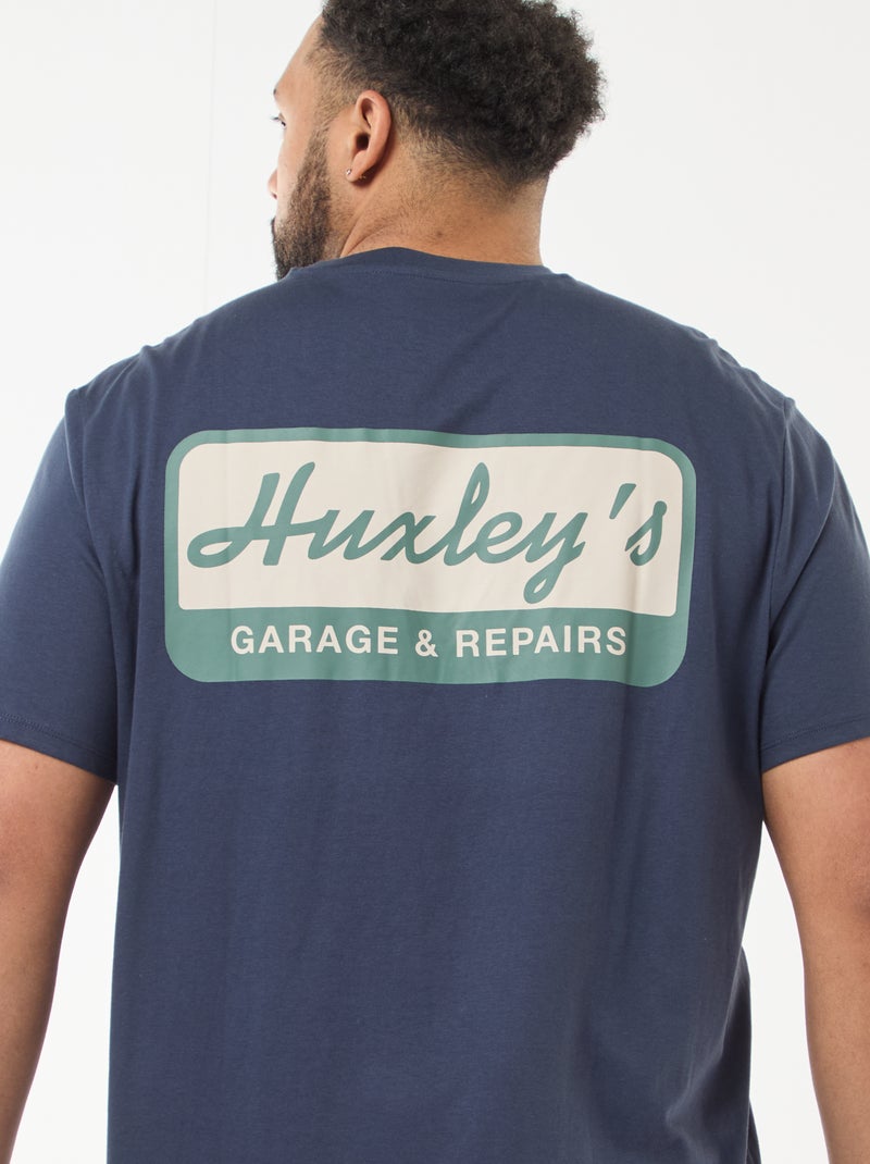Camiseta estampada de manga corta - Azul - Tallas grandes - Hombre - 10 ...