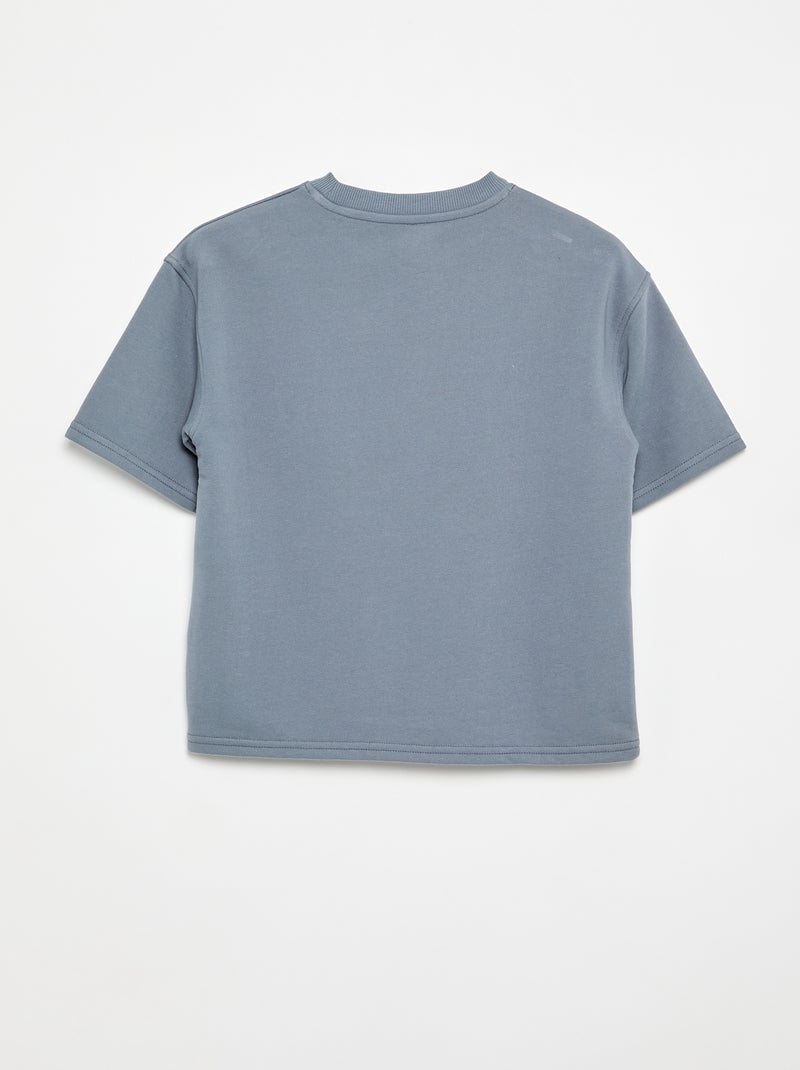 Camiseta estampada de manga corta Azul - Kiabi