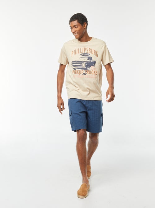 Camiseta estampada de manga corta - Kiabi