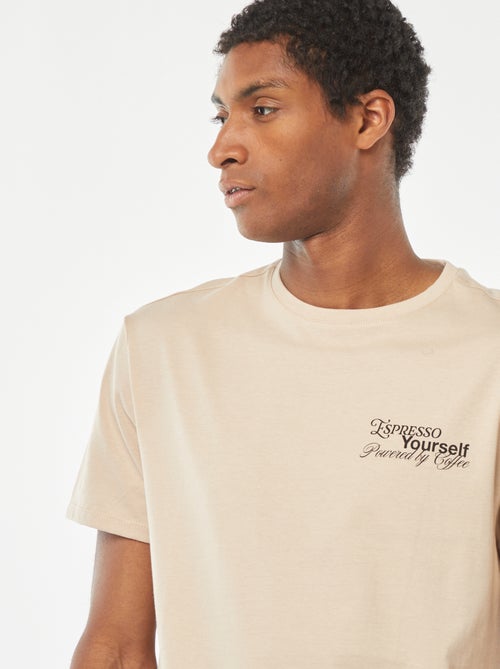 Camiseta estampada de manga corta - Kiabi