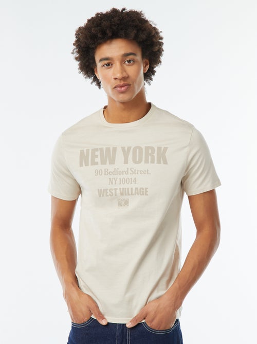 Camiseta estampada de manga corta - Kiabi