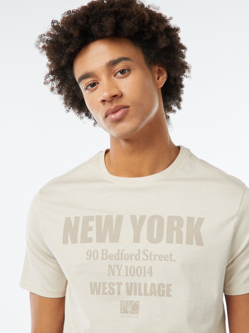 Camiseta estampada de manga corta - Kiabi