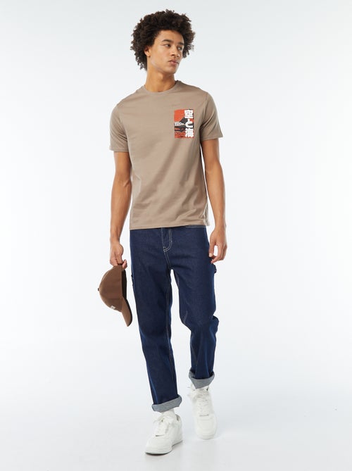 Camiseta estampada de manga corta - Kiabi