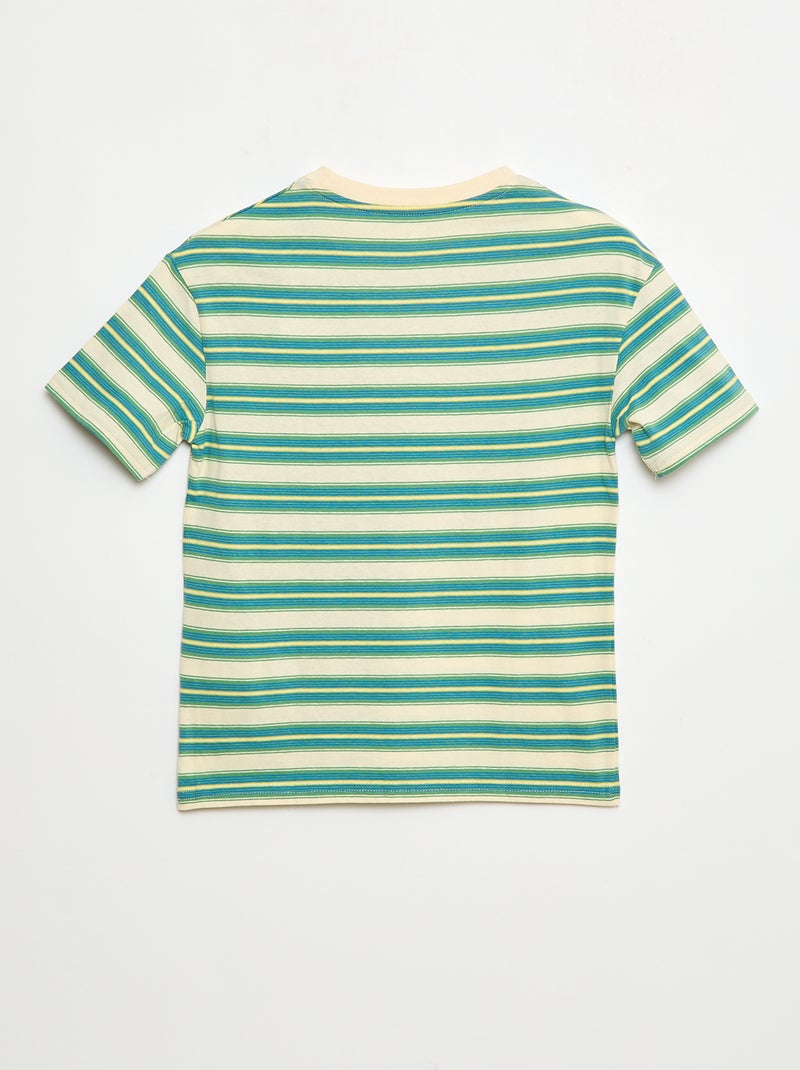 Camiseta estampada de manga corta Beige - Kiabi