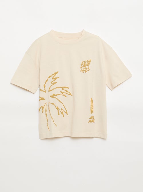 Camiseta estampada de manga corta - Kiabi