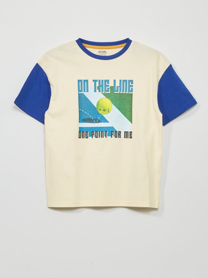 Camiseta estampada de manga corta BLANCO - Kiabi