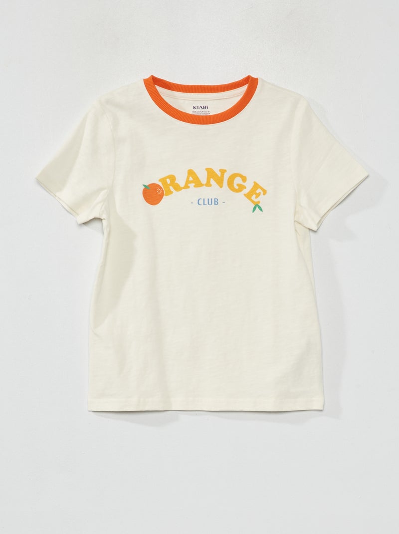 Camiseta estampada de manga corta BLANCO - Kiabi
