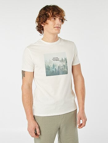 Camiseta estampada de manga corta