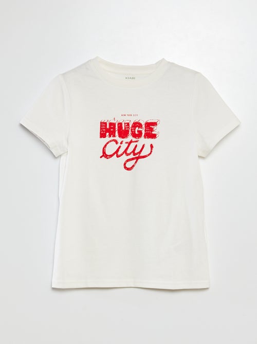 Camiseta estampada de manga corta - Kiabi
