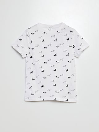 Camiseta estampada de manga corta