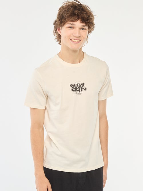 Camiseta estampada de manga corta - Kiabi