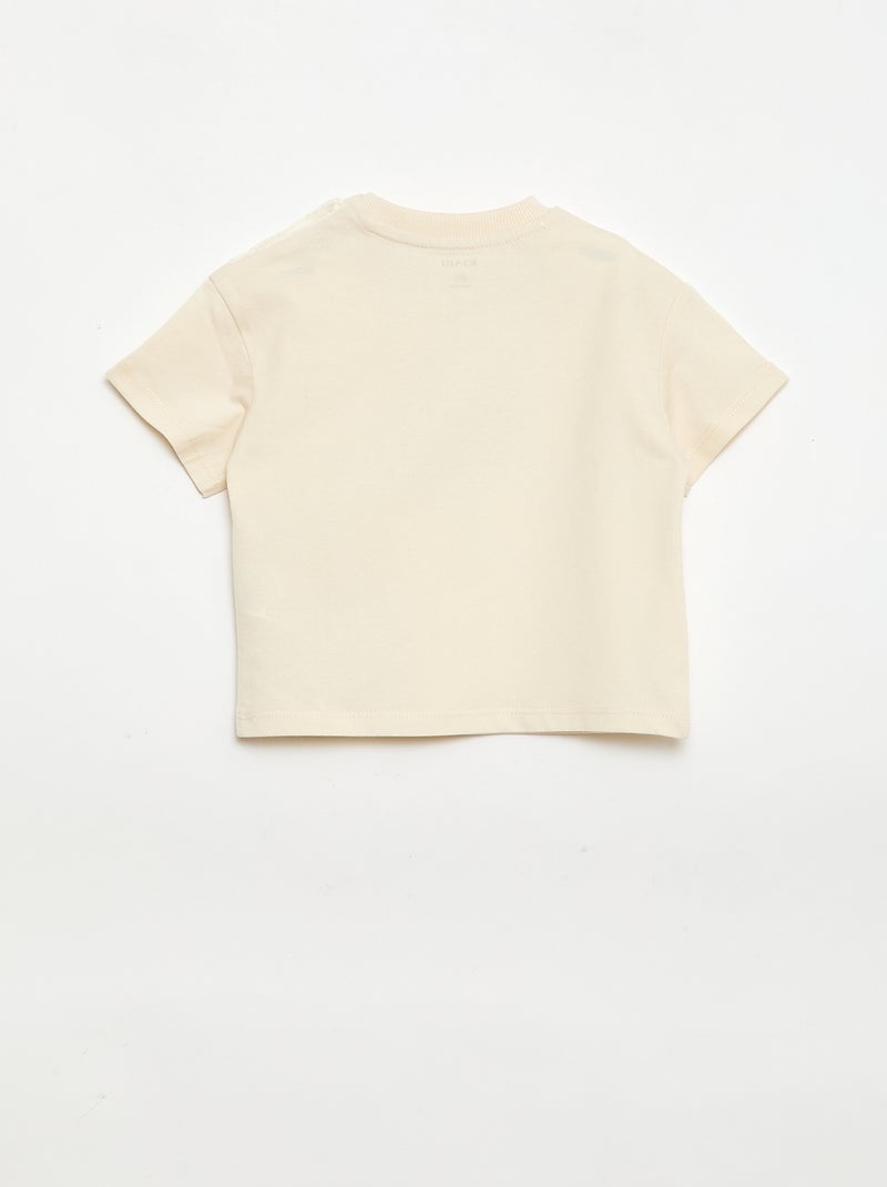 Camiseta estampada de manga corta Blanco - Kiabi