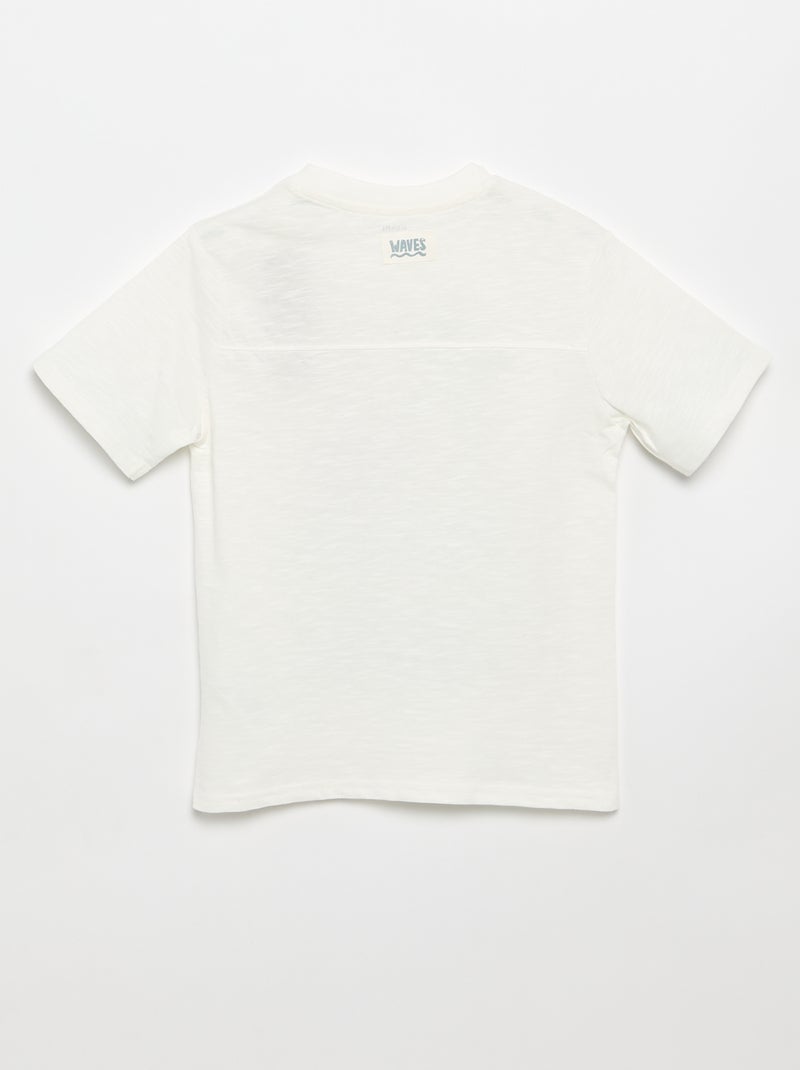 Camiseta estampada de manga corta Blanco - Kiabi