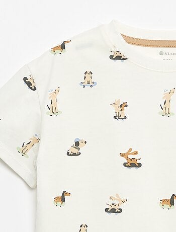 Camiseta estampada de manga corta