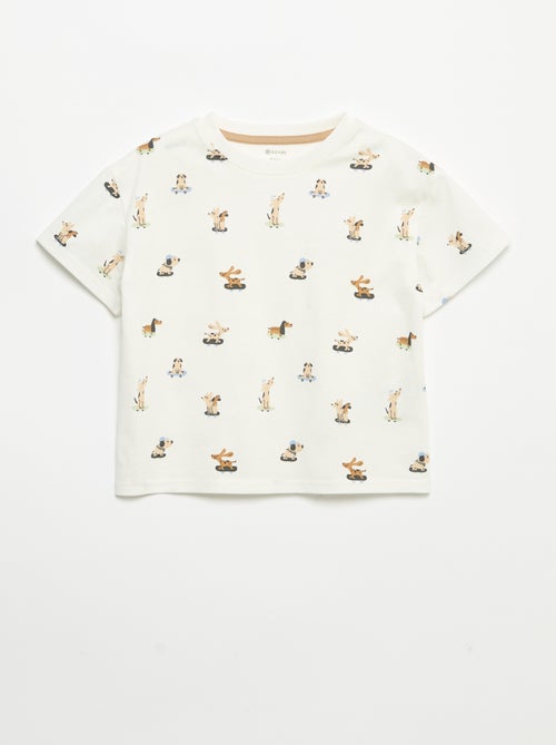 Camiseta estampada de manga corta - Kiabi