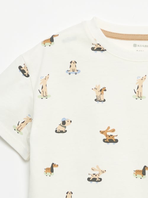 Camiseta estampada de manga corta - Kiabi