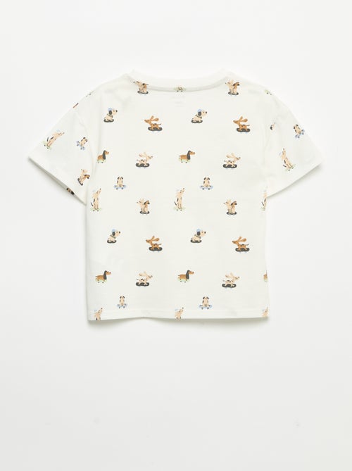 Camiseta estampada de manga corta - Kiabi