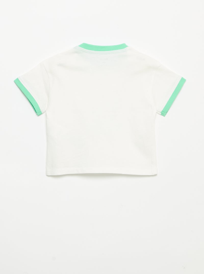 Camiseta estampada de manga corta Blanco - Kiabi