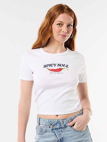 Camiseta estampada de manga corta